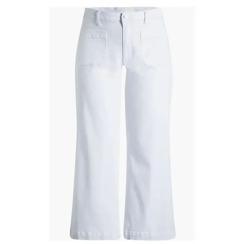 Kut from the Kloth NWT size 22W high rise Meg fab ab wide leg white jeans